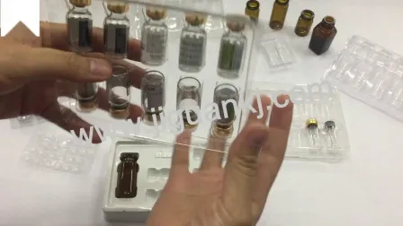 ブリスター加工タイプと塩ビ樹脂タイプの小型プラスチックトレイ